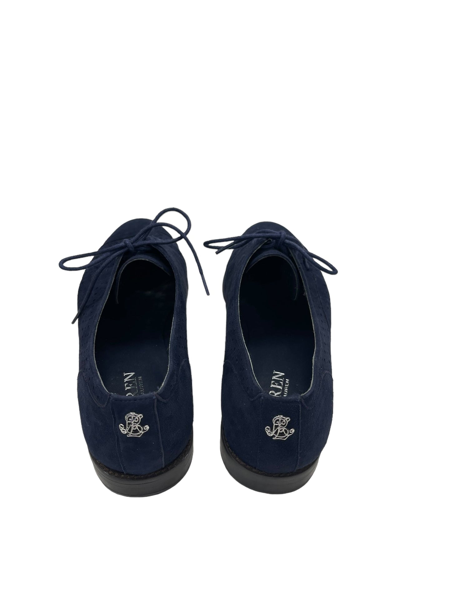 Navy Shoes Flats Lauren By Ralph Lauren, Size 8.5