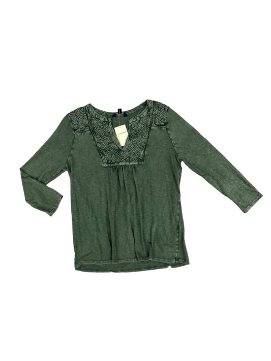 Green Top 3/4 Sleeve Lucky Brand, Size M