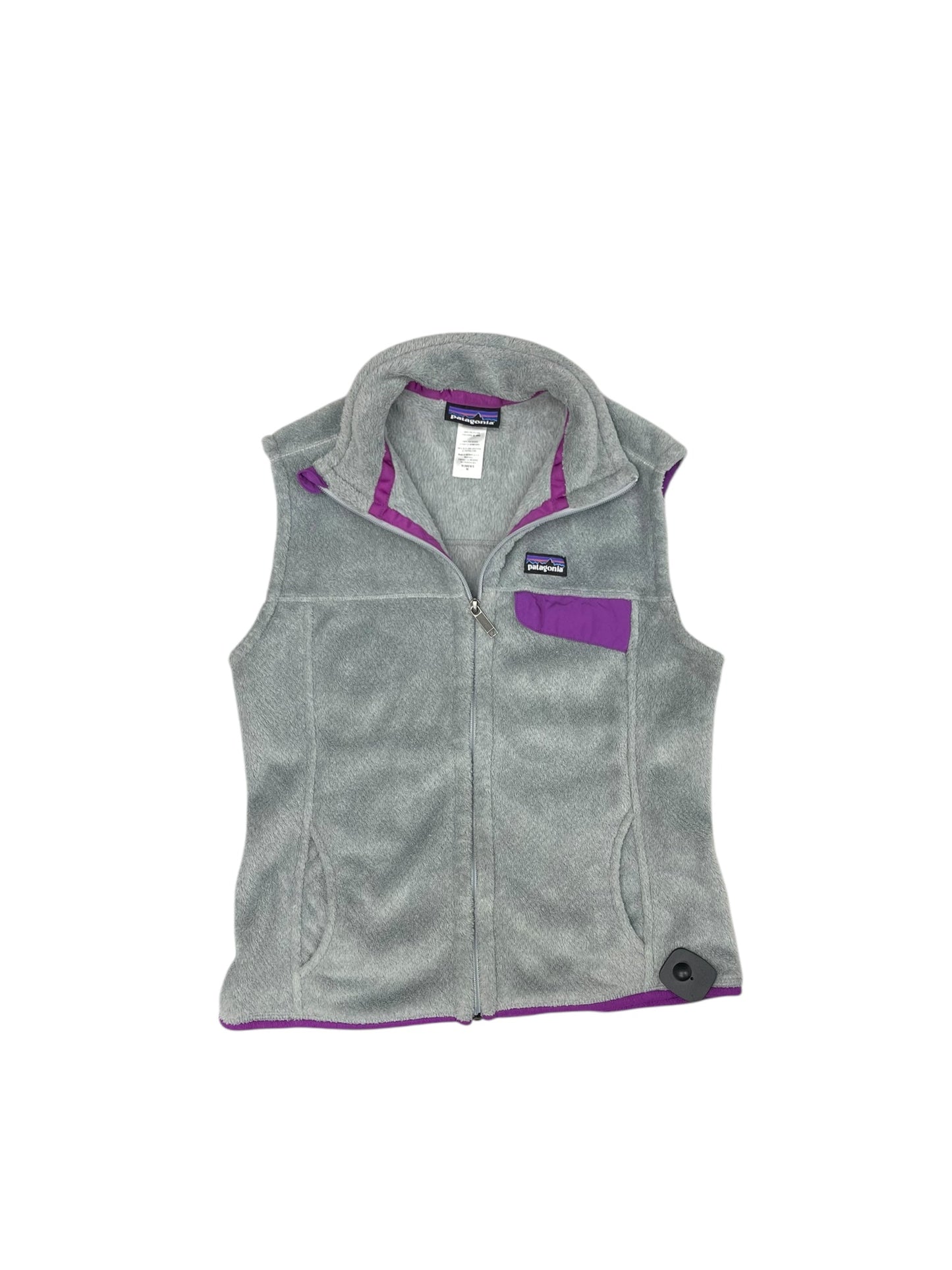 Vest Fleece By Patagonia In Grey & Purple, Size: M