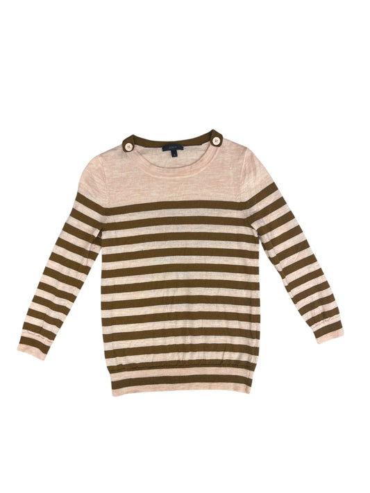 Top Long Sleeve By J. Crew In Brown & Pink, Size: S