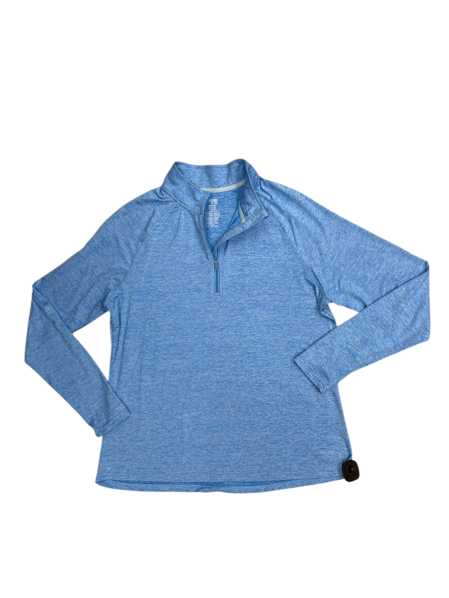 Athletic Top Long Sleeve Collar By Danskin In Blue, Size: 2x