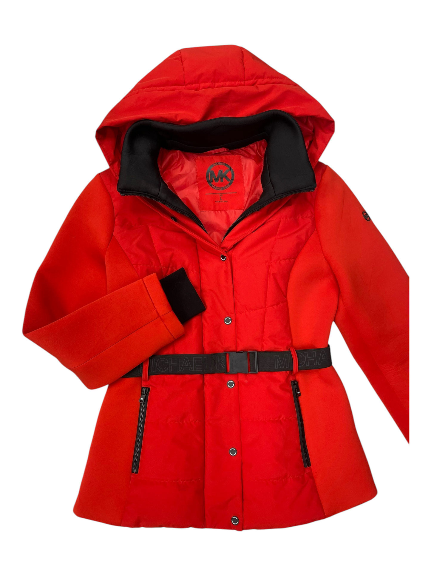 Jacket Designer By Michael Kors In Red, Size: L