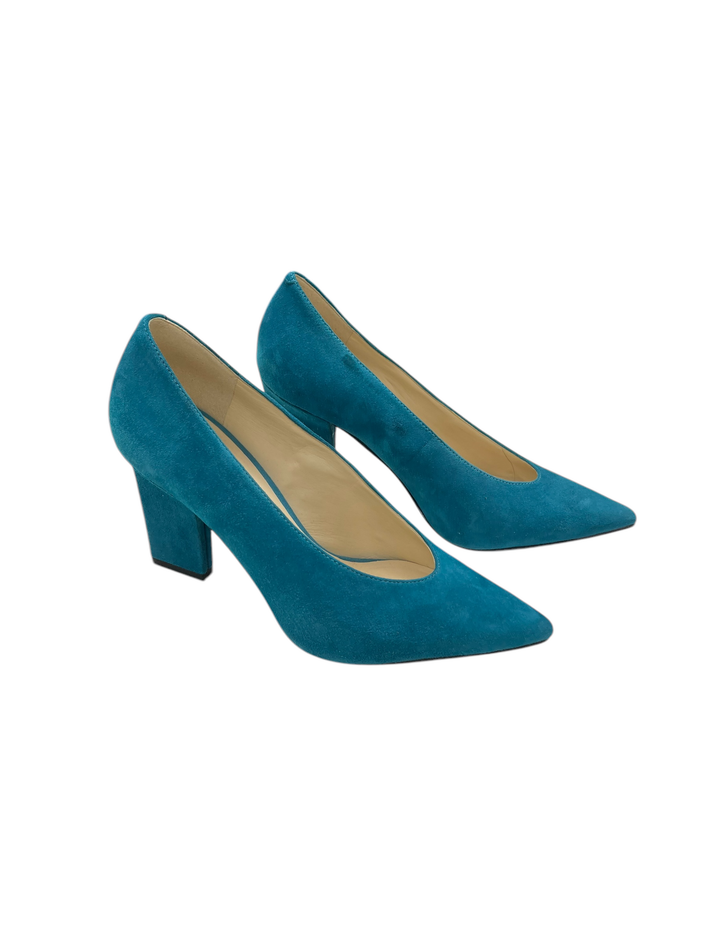 Shoes Heels Block By Nine West In Blue, Size: 6