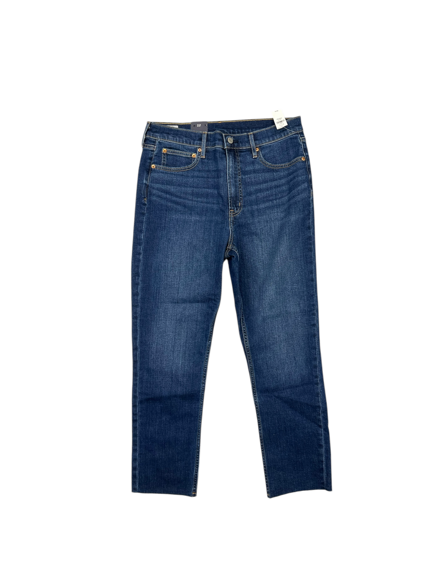 Jeans Straight By Gap In Blue Denim, Size: 12