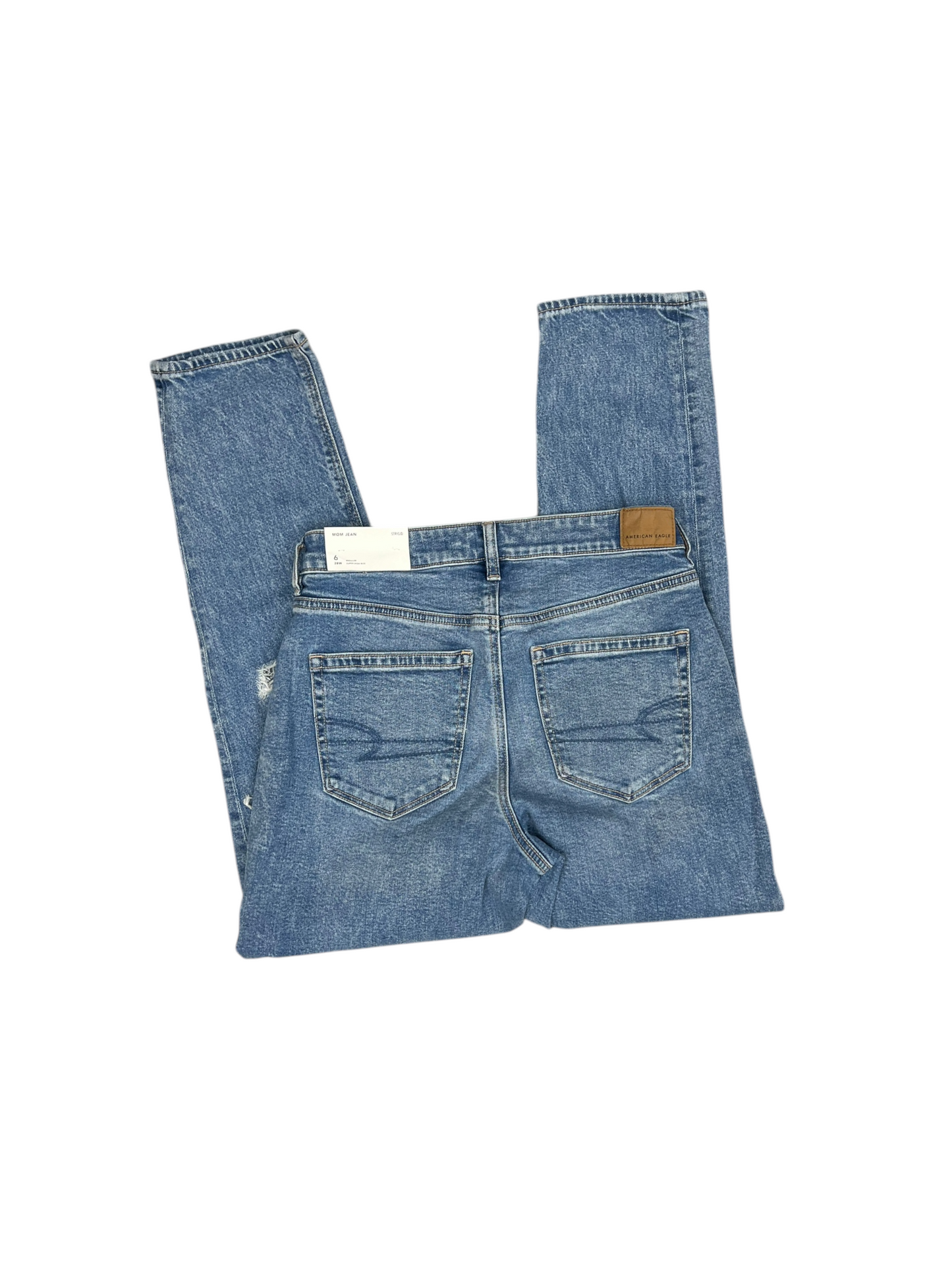 Jeans Straight By American Eagle In Blue Denim, Size: 6