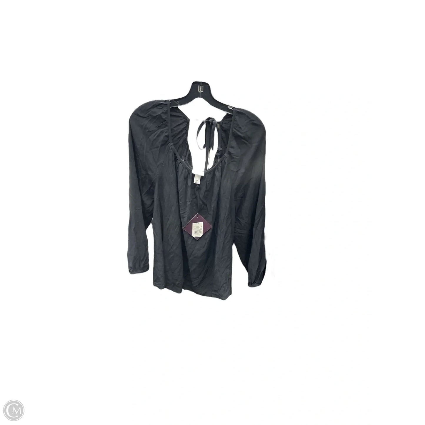 Top 3/4 Sleeve By Ava & Viv In Black, Size: 2x