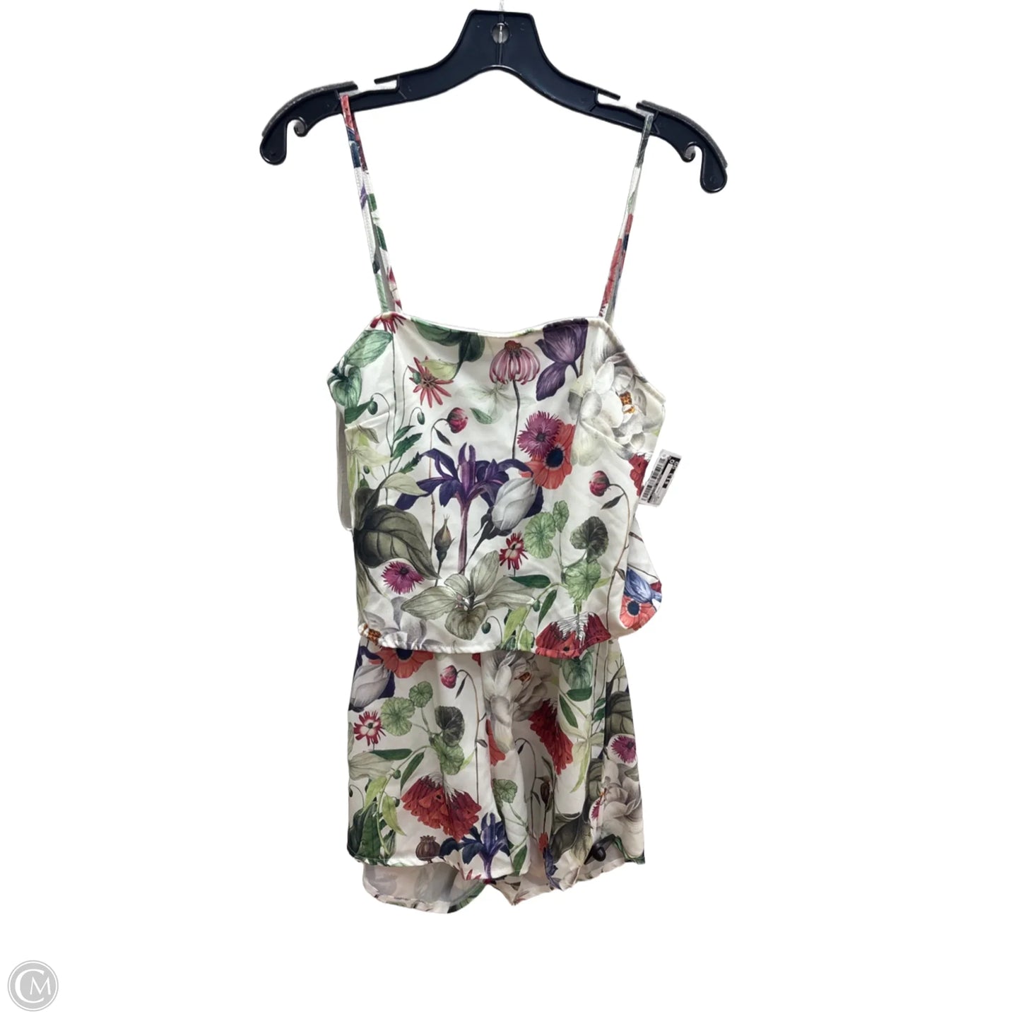 Romper By Clothes Mentor In Floral Print, Size: M