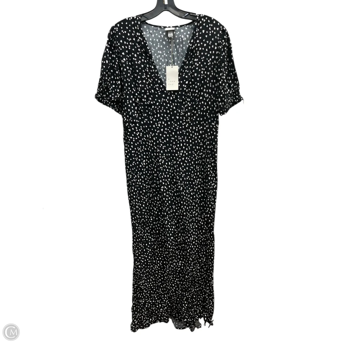 Dress Casual Maxi By A New Day In Black & White, Size: Xl