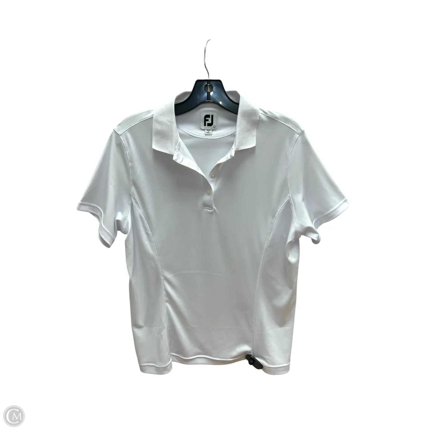 Athletic Top Short Sleeve By FootJoy In White, Size: L