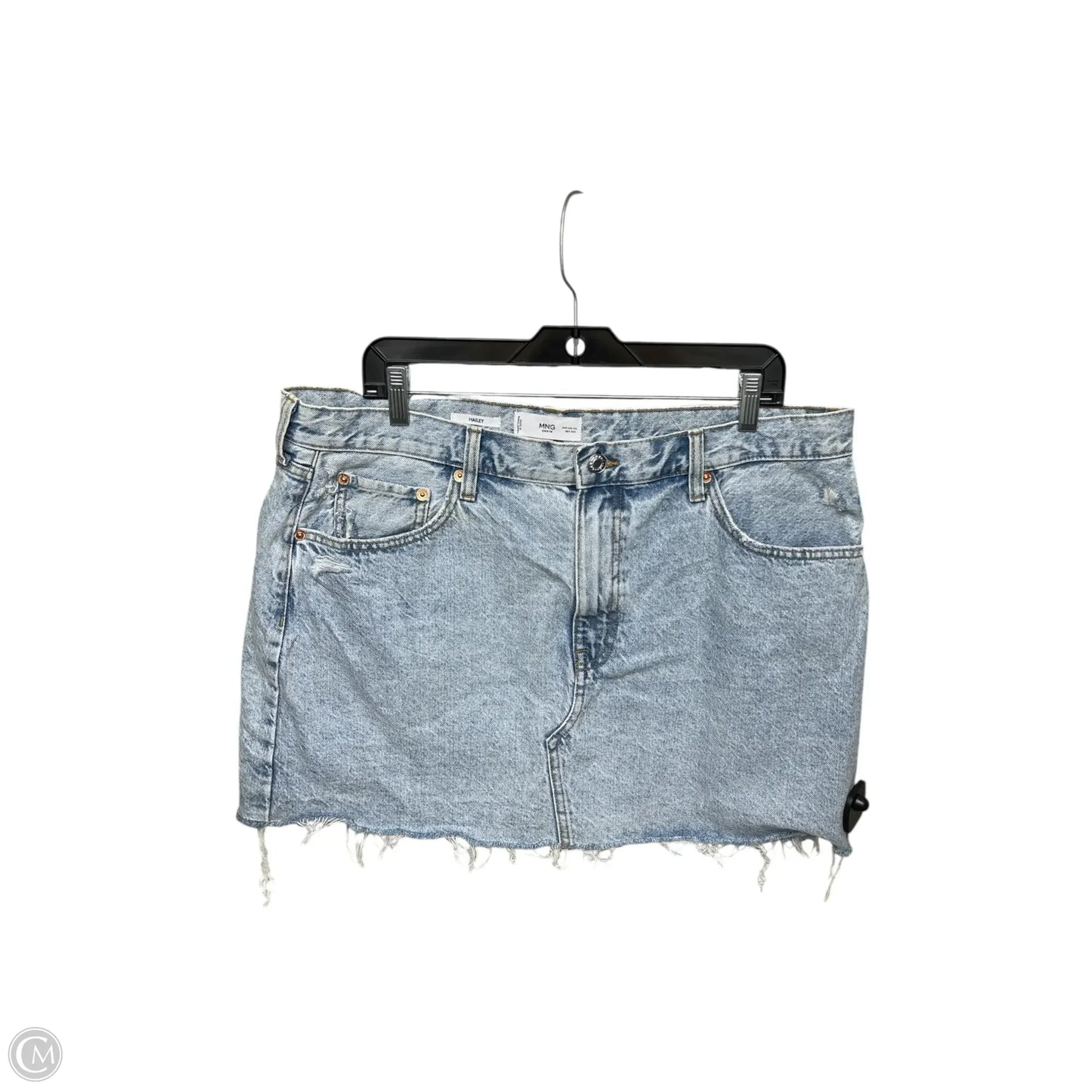 Skirt Mini & Short By Mng In Blue Denim, Size: 2x