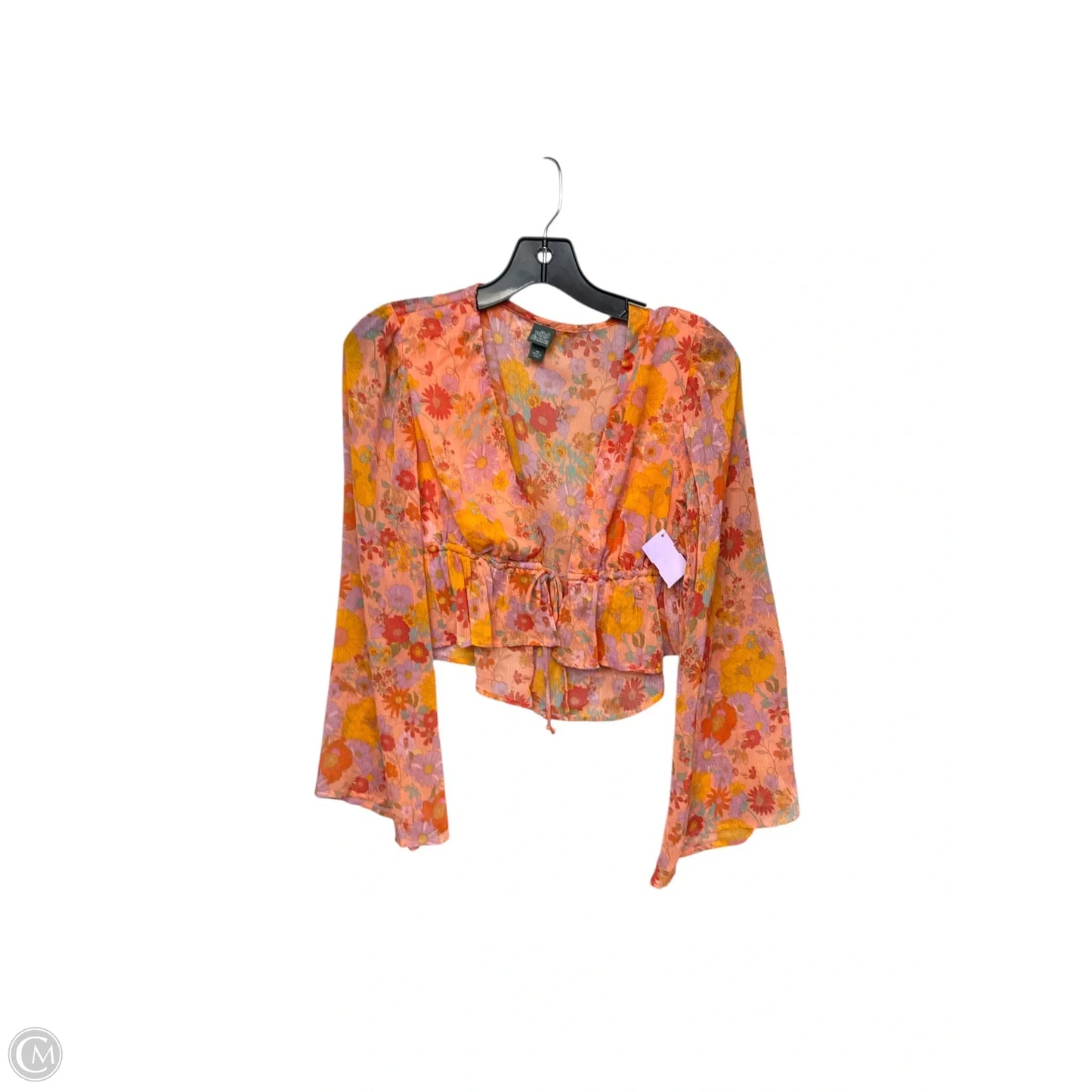 Top Long Sleeve By Wild Fable In Orange, Size: Xs