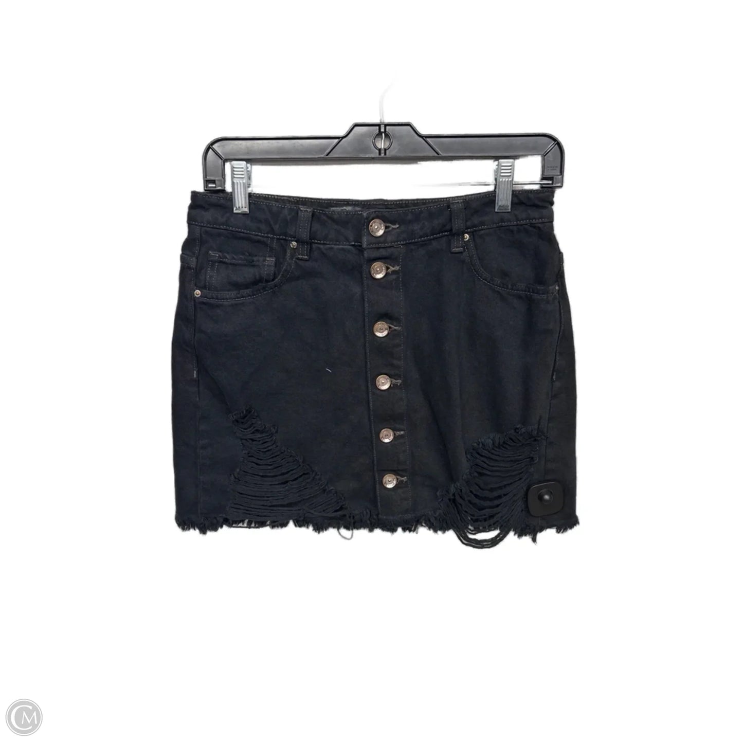 Skirt Mini & Short By Zara In Black Denim, Size: S