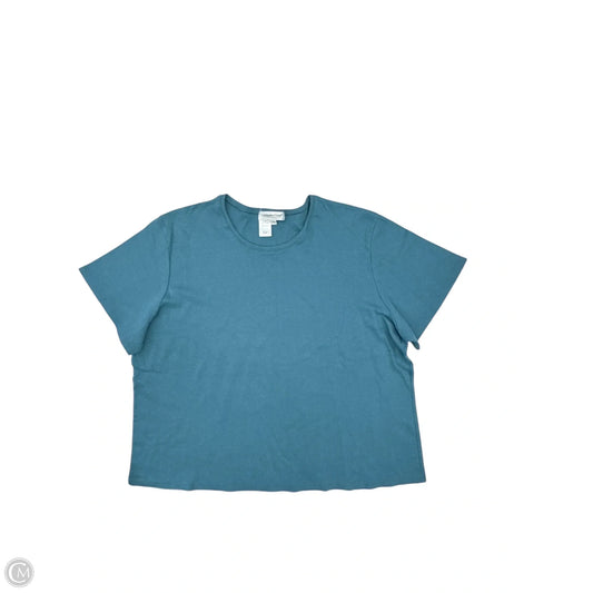 Top Short Sleeve By Coldwater Creek In Teal, Size: 2x
