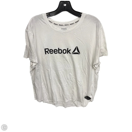 Athletic Top Short Sleeve By Reebok In White, Size: Xxl