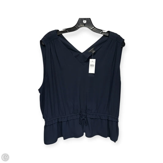 Top Sleeveless By Ann Taylor In Navy, Size: L