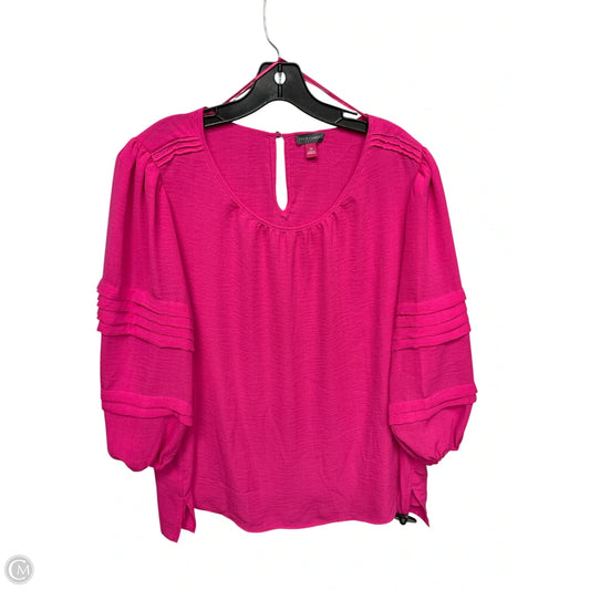 Top Long Sleeve By Vince Camuto In Pink, Size: 2x