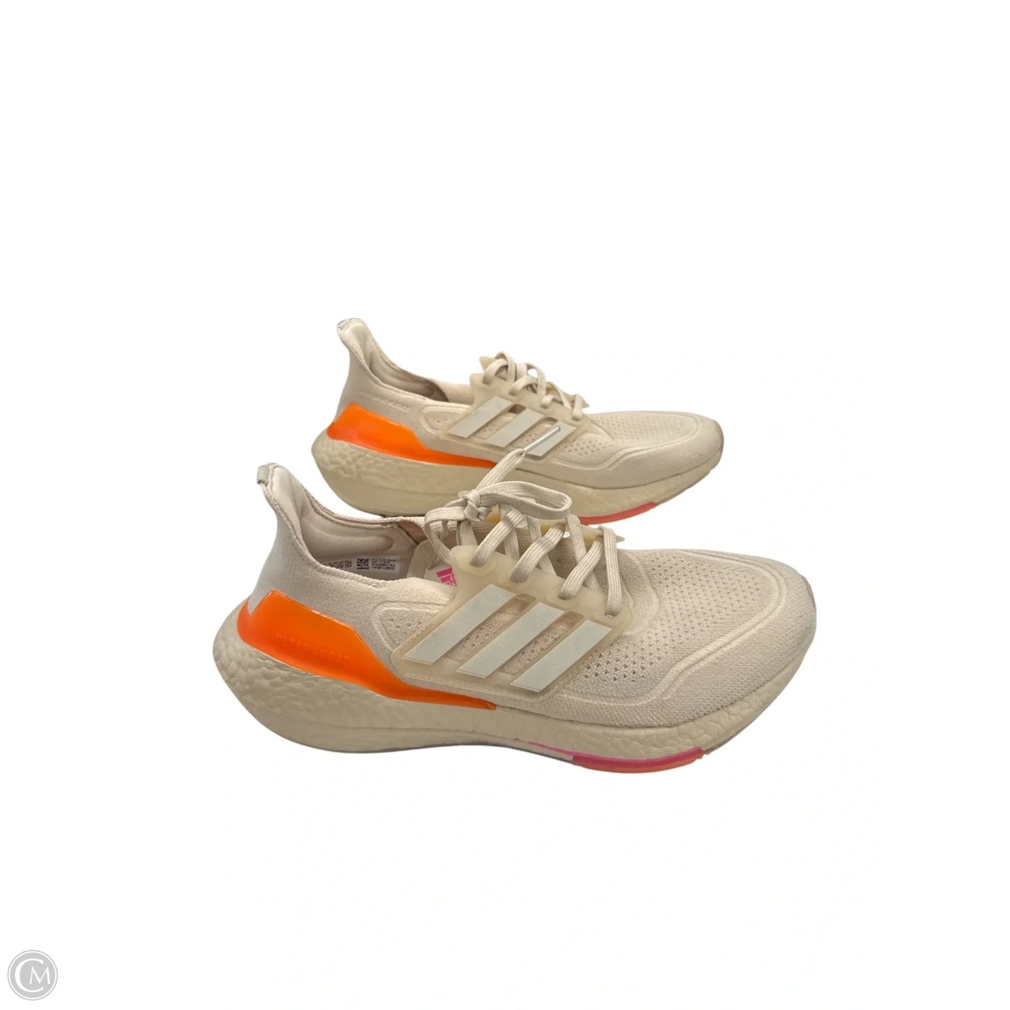 Shoes Sneakers By Adidas In Cream & Orange, Size: 10