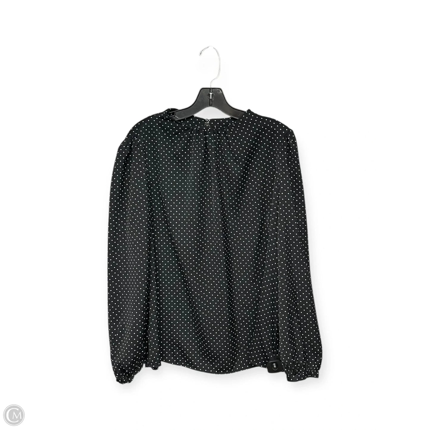 Top Long Sleeve By Who What Wear In Black & White, Size: Xl