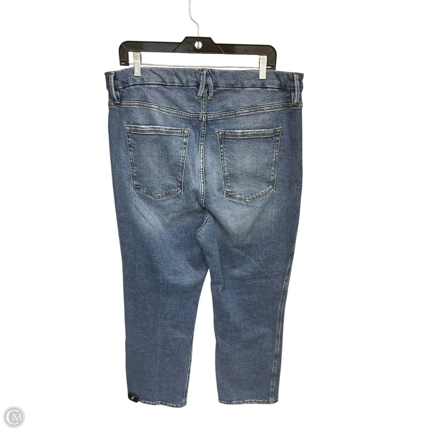 Jeans Straight By Good American In Blue Denim, Size: 16