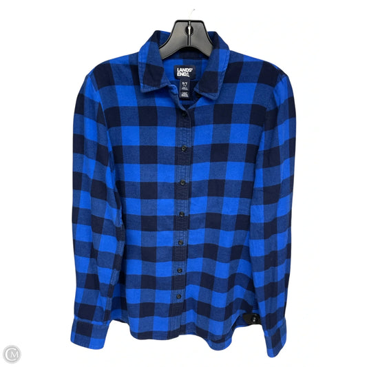 Top Long Sleeve By Lands End In Blue, Size: S