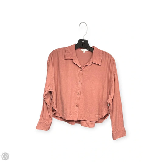 Top Long Sleeve By Madewell In Pink, Size: Xs