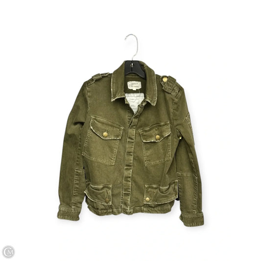Jacket Denim By Current Elliott In Green Denim, Size: S