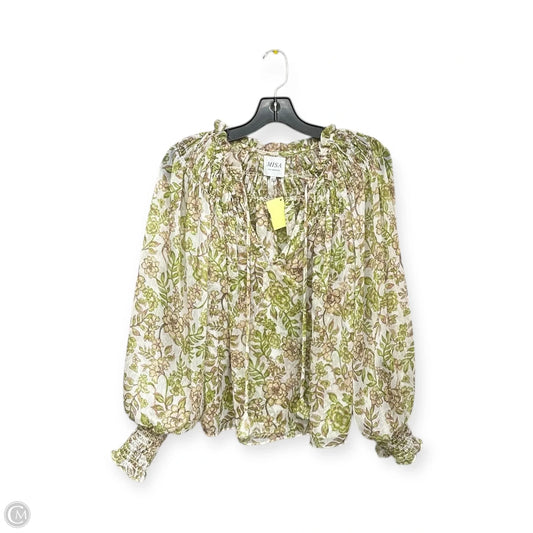 Top Long Sleeve Designer By Misa In Green, Size: Xs