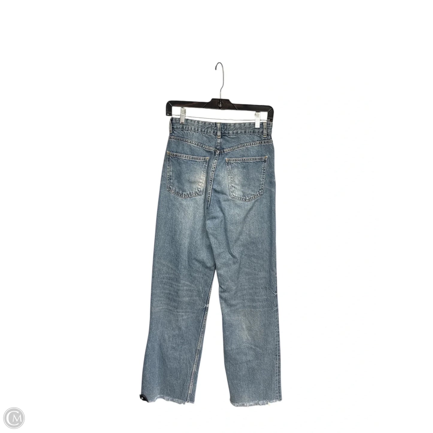 Jeans Straight By Zara In Blue Denim, Size: 6