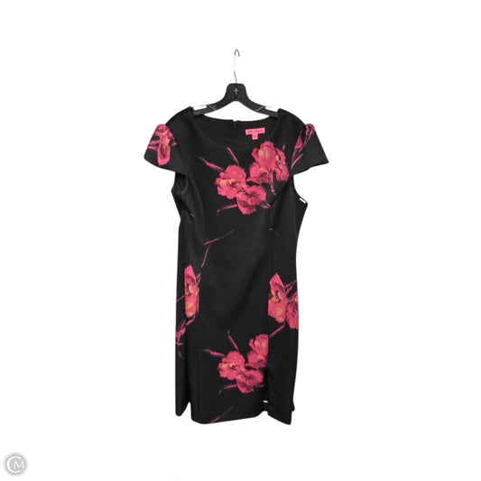 Dress Party Midi By Betsey Johnson In Black & Pink, Size: 14