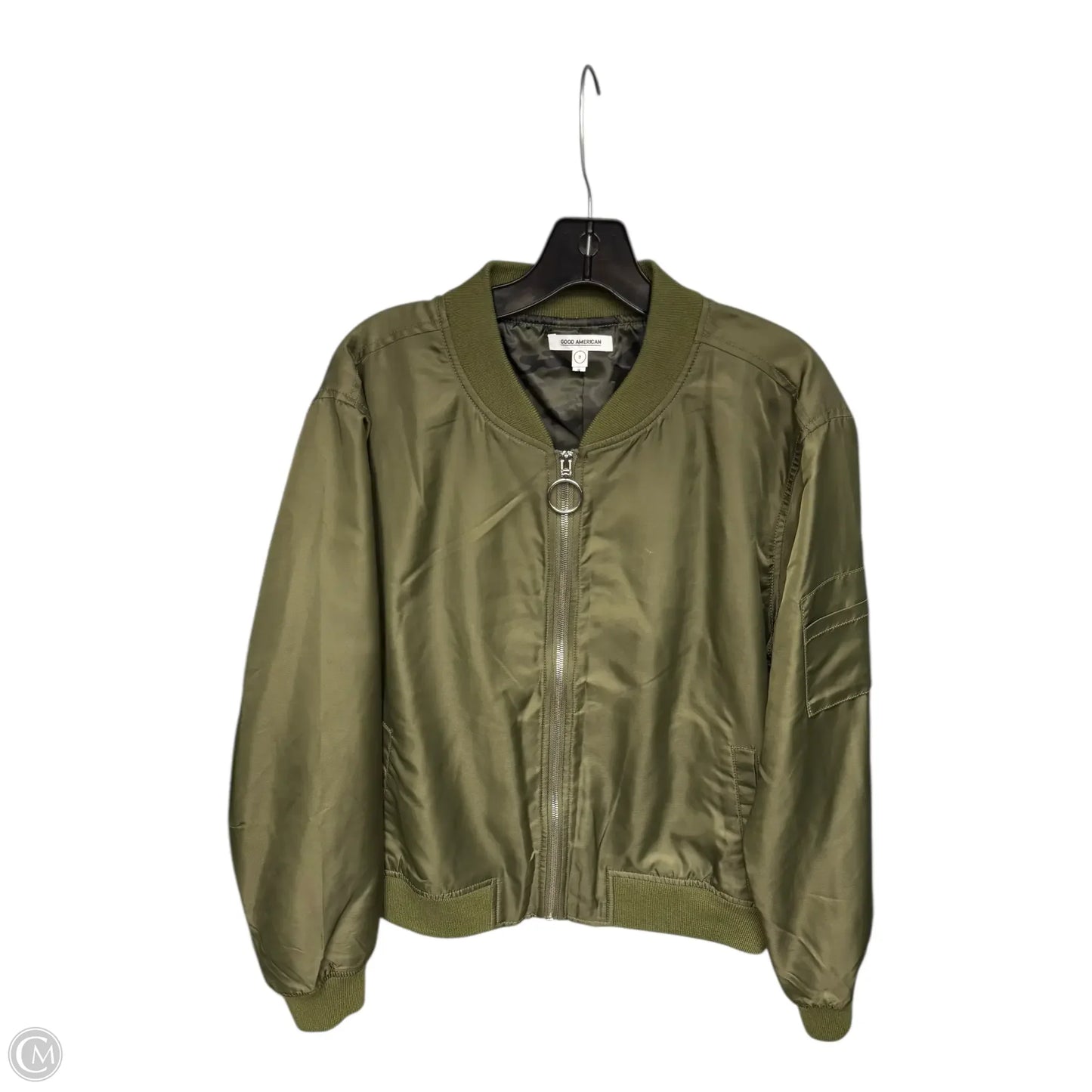 Jacket Moto By Good American In Green, Size: L