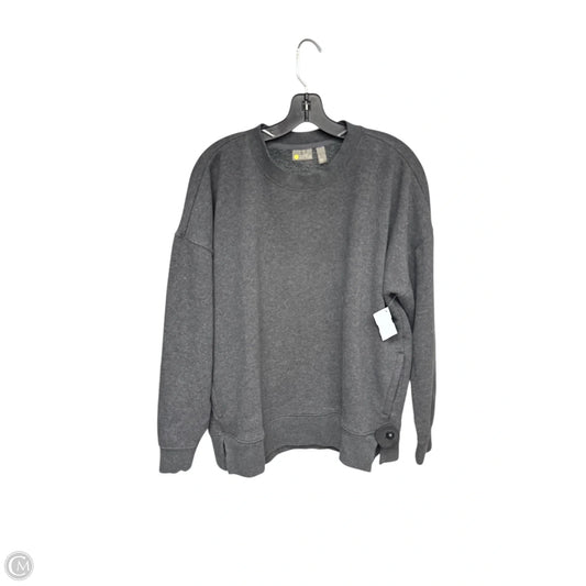 Athletic Sweatshirt Crewneck By Zella In Grey, Size: L