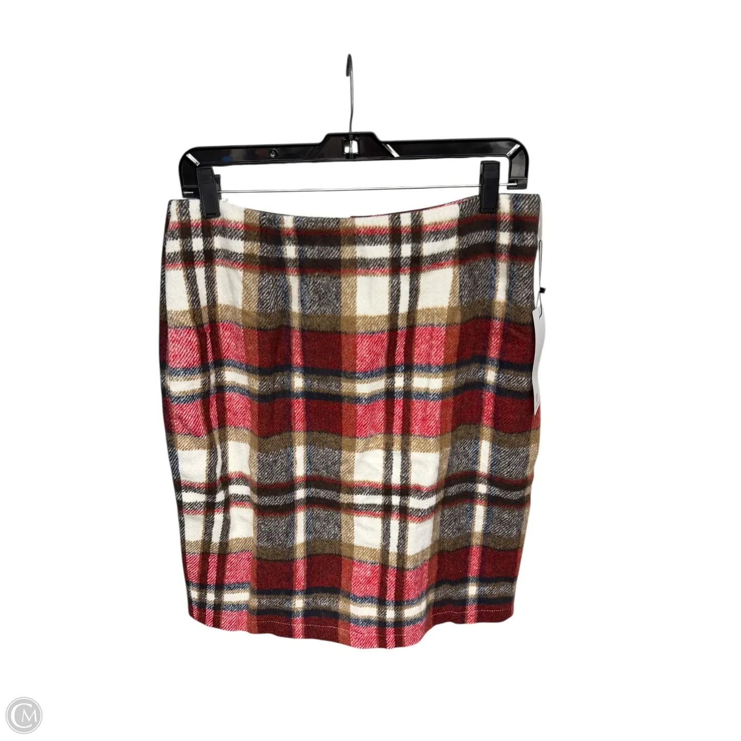 Skirt Midi By Clothes Mentor In Red & White, Size: M