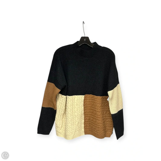 Sweater By Andree By Unit In Black & Brown, Size: M