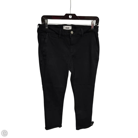 Jeans Straight By Paige In Black, Size: 4