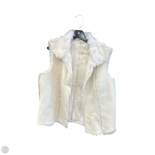 Vest Faux Fur & Sherpa By Coldwater Creek In White, Size: L