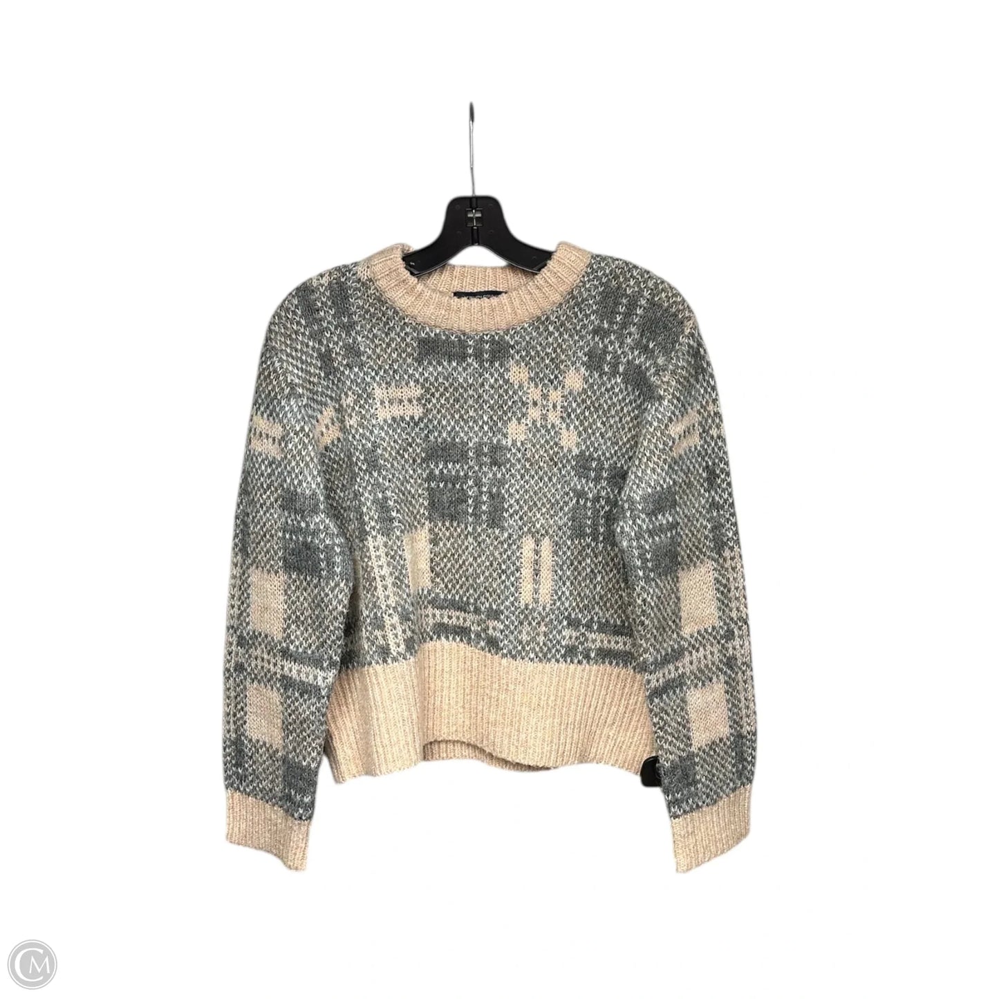 Sweater By French Connection In Grey & Pink, Size: S