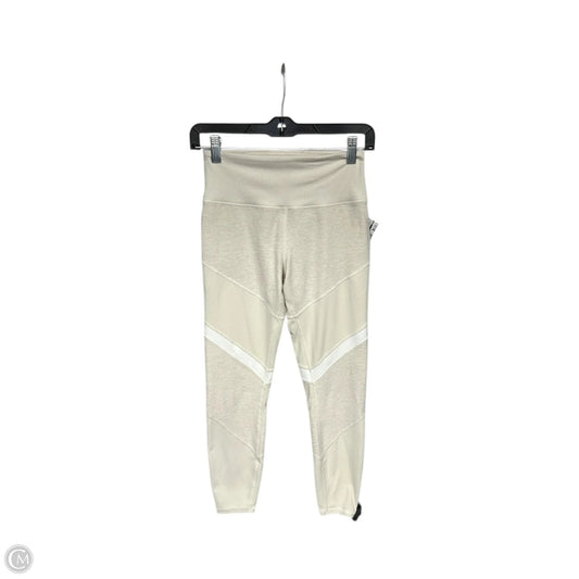 Athletic Leggings By Alo In Cream, Size: S