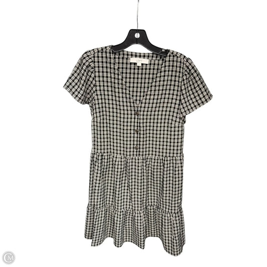 Dress Casual Midi By Loft In Black & Cream, Size: S