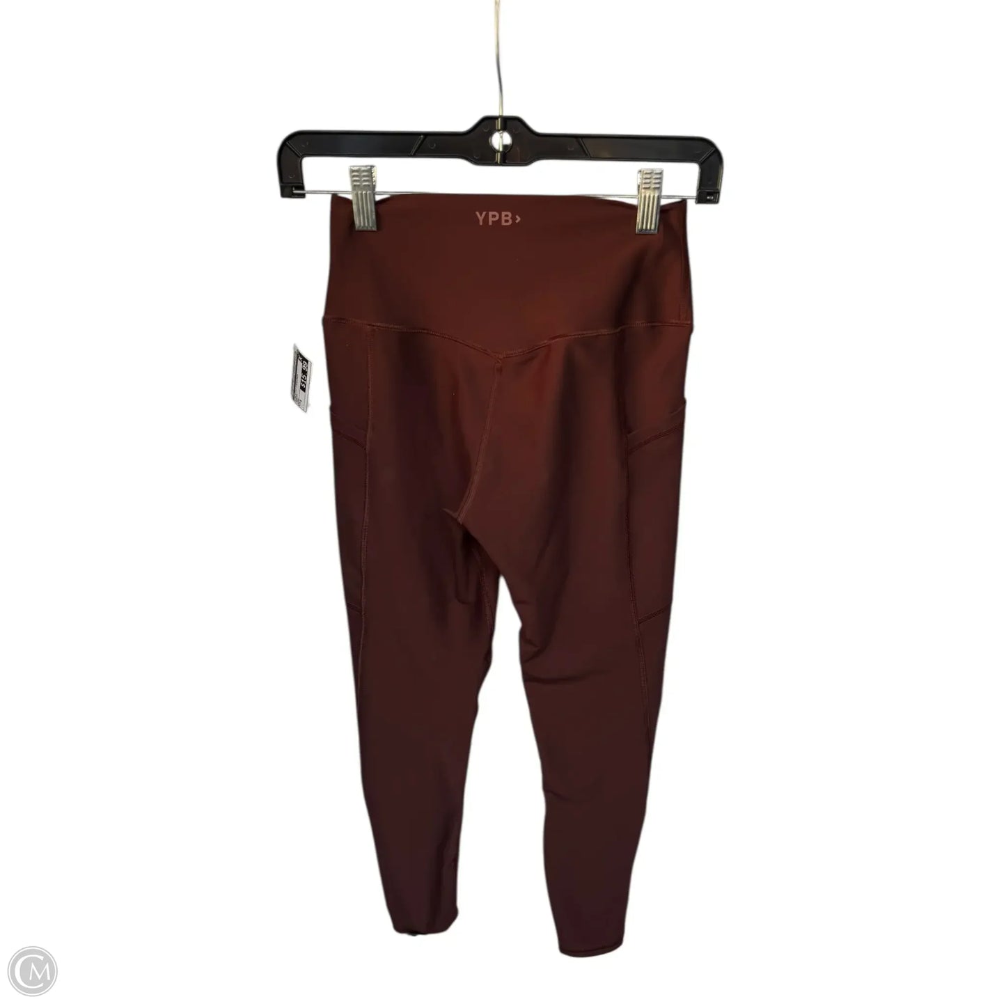 Athletic Leggings By Ypb In Maroon, Size: S