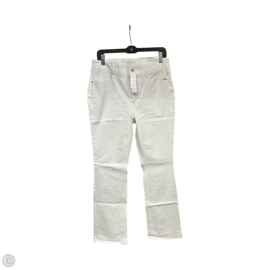 Jeans Boot Cut By White House Black Market In White Denim, Size: 8