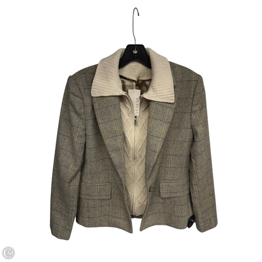 Blazer By Evereve In Cream & Green, Size: Xs