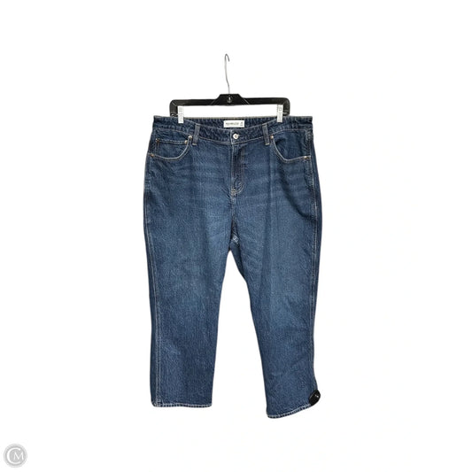 Jeans Straight By Abercrombie And Fitch In Blue Denim, Size: 14