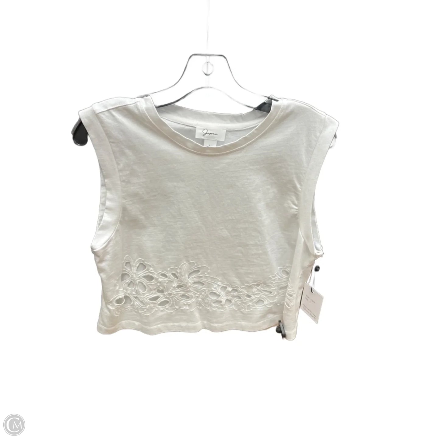 Top Sleeveless By Japna In White, Size: L