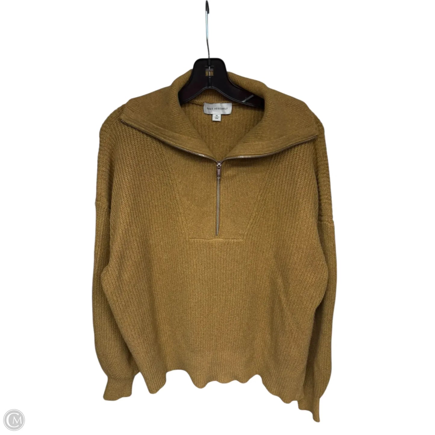 Sweater By Free Assembly In Brown, Size: Xl