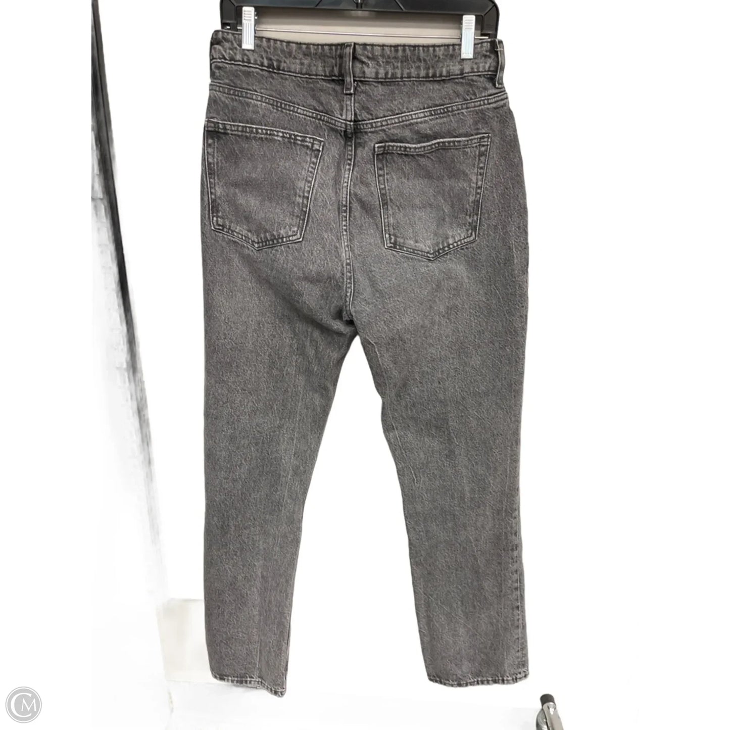 Jeans Straight By H&m In Black Denim, Size: 10