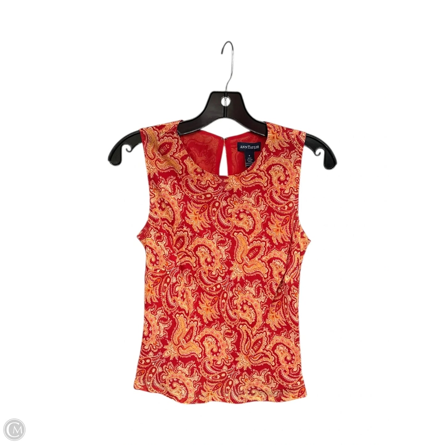 Top Sleeveless By Ann Taylor In Orange, Size: 4p