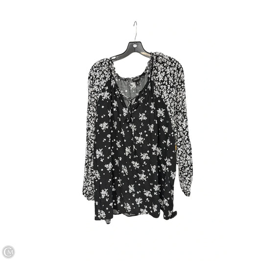 Top Long Sleeve By Torrid In Black & White, Size: 3x
