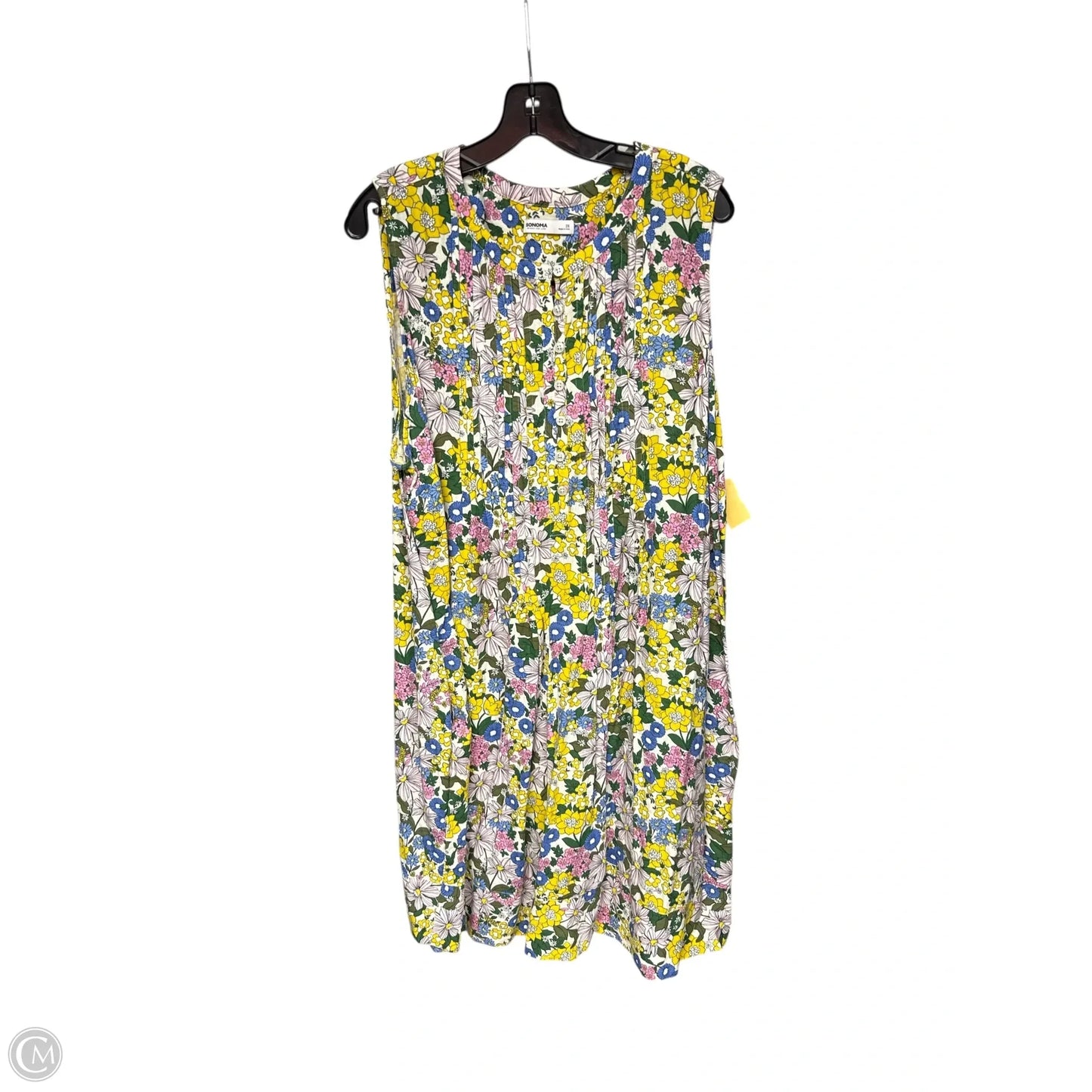 Dress Casual Midi By Sonoma In Yellow, Size: 3x