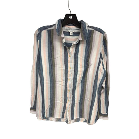 Top Long Sleeve By Sonoma In Blue & Pink, Size: M