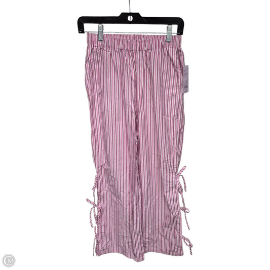 Pants Lounge By A New Day In Pink & White, Size: S